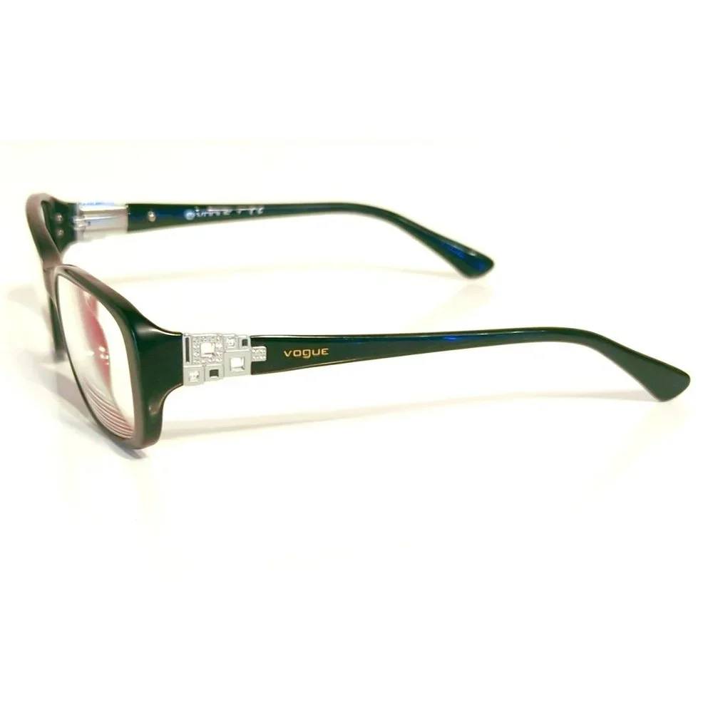 Vogue Eyeglasses Frames VO 2842-B W44 Black Silver Square Full Rim 51-16-135
